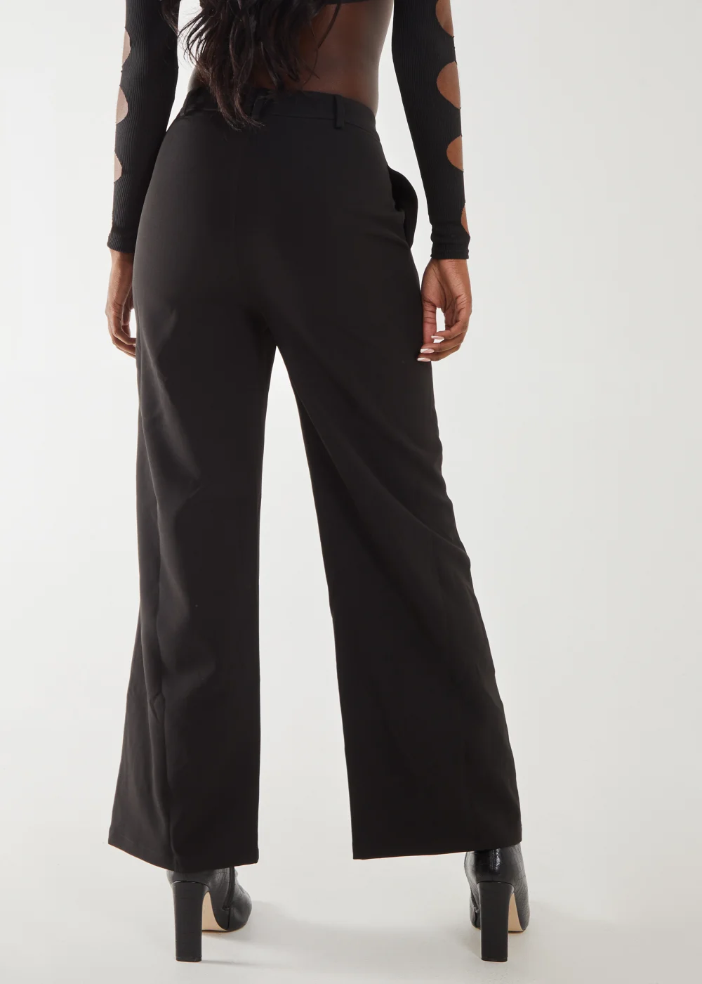 Pink Vanilla Black Wide Leg Trousers - 8 Image 3