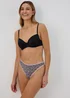 4 Pack Pink Animal Print Thong - 6 Image 2