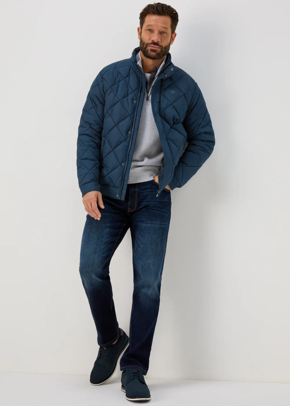 Lincoln Teal Diamond Quilt Jacket - S Image 4