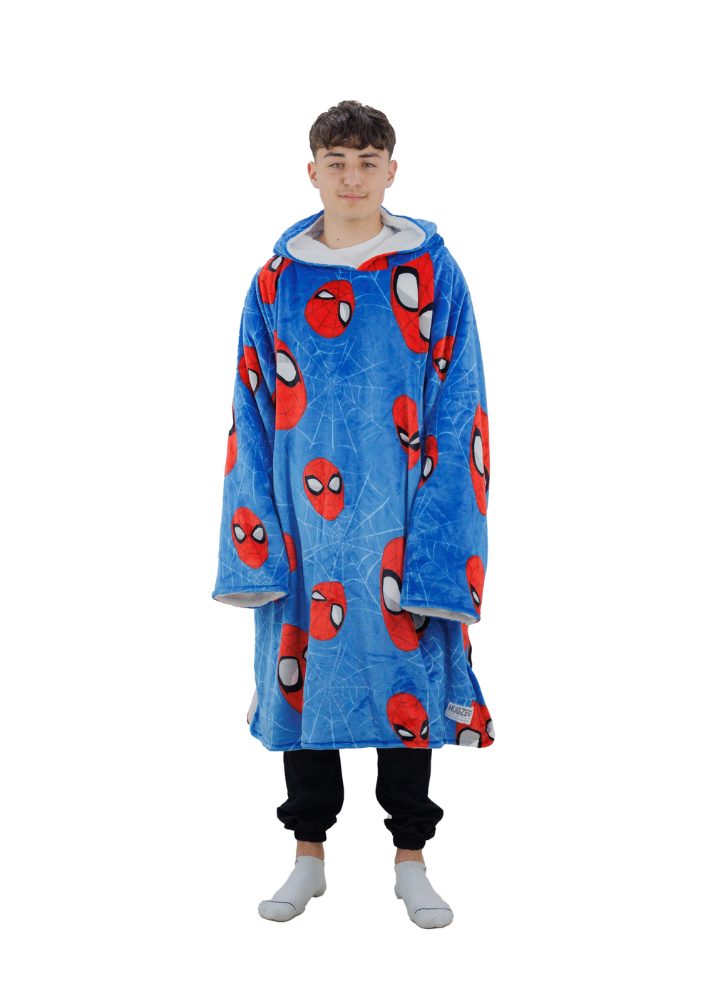 HUGZEE Spiderman Heads Up Wearble Hooded Throw - Medium Image 2