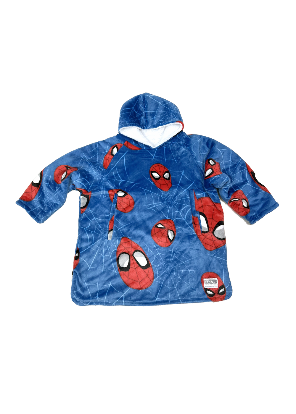 HUGZEE Kids Spiderman Heads Up Wearble Hooded Throw - Small Image 3