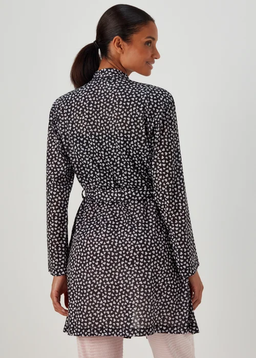 Black Heart Print Dressing Gown - Extra small Image 2