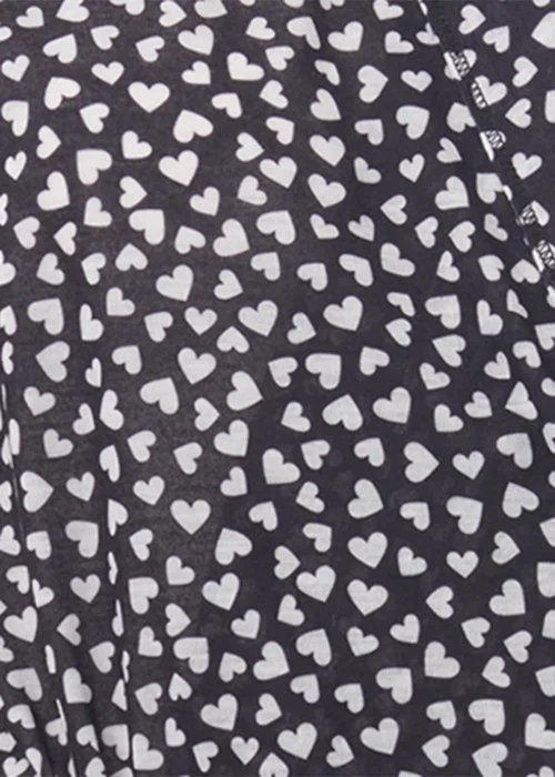 Black Heart Print Dressing Gown - Extra small Image 5
