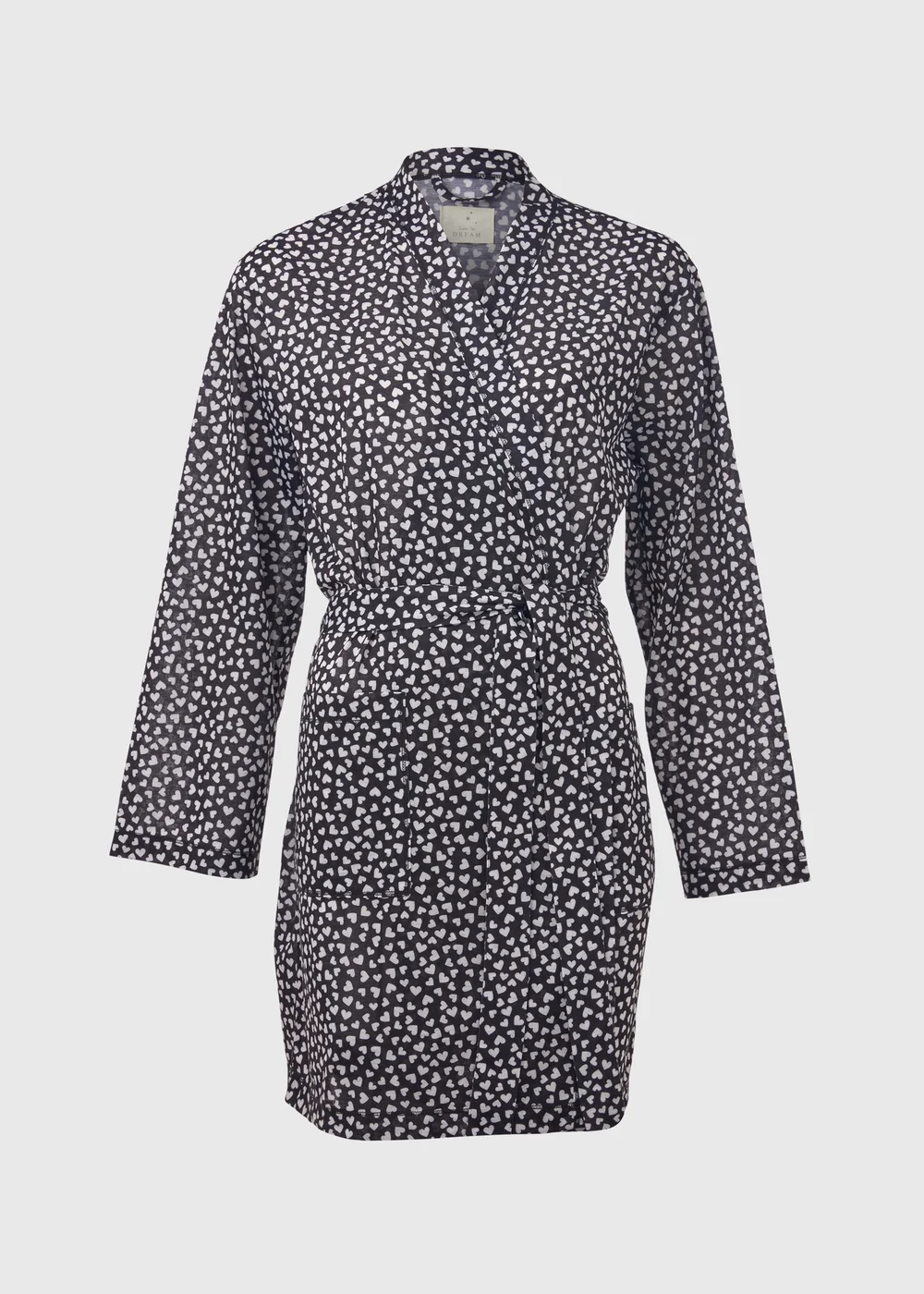 Black Heart Print Dressing Gown - Extra small Image 4