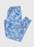Blue Zebra Print Fleece Pyjama Bottoms - Small Image 4