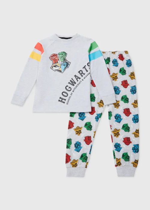 Kids Grey Harry Potter Hogwarts Pyjama Set (5-12yrs) - Age 5 Years Image 1
