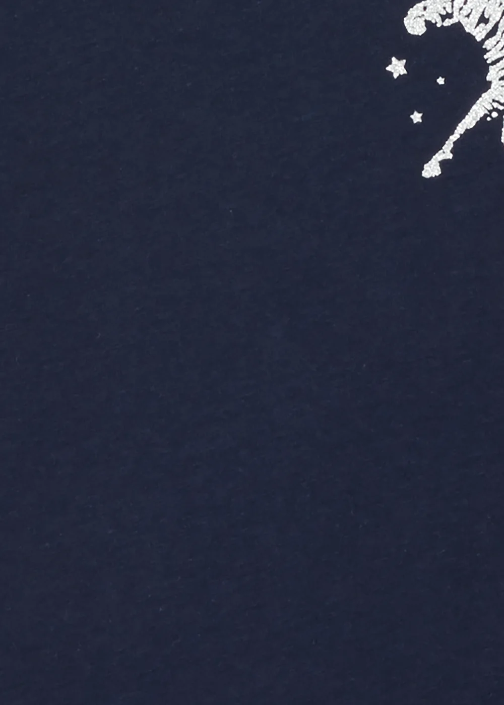 Navy Zebra Print Short Sleeve Pyjama Top - Small Image 5