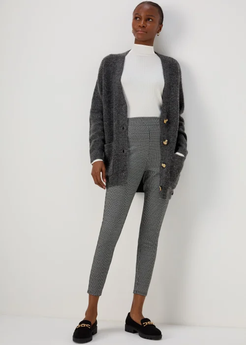 Grey Marl Ribbed Cardigan - XS Image 4