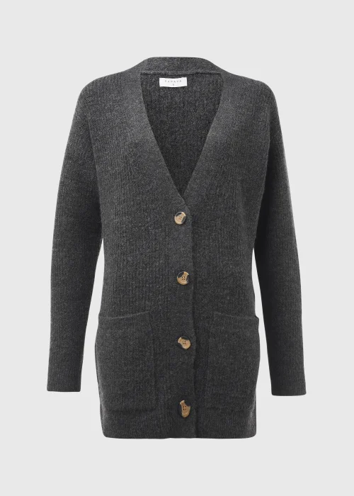 Grey Marl Ribbed Cardigan - XS Image 5