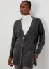 Grey Marl Ribbed Cardigan - XS Image 1