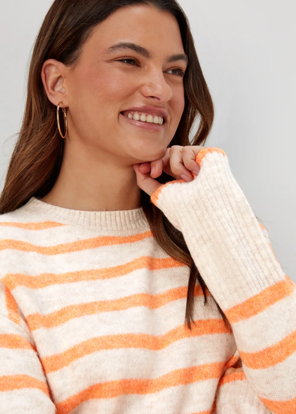 Orange Stripe Jumper - XS Image 3