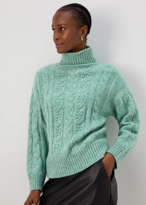 Aqua Cable Knit Jumper - XS Image 1