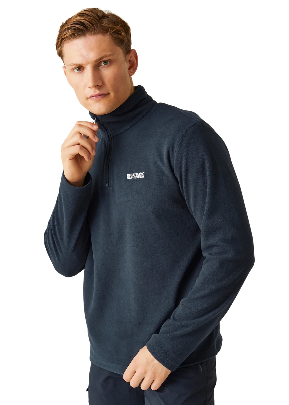 Regatta Navy 1/4 Zip Thompson Fleece - S Image 1