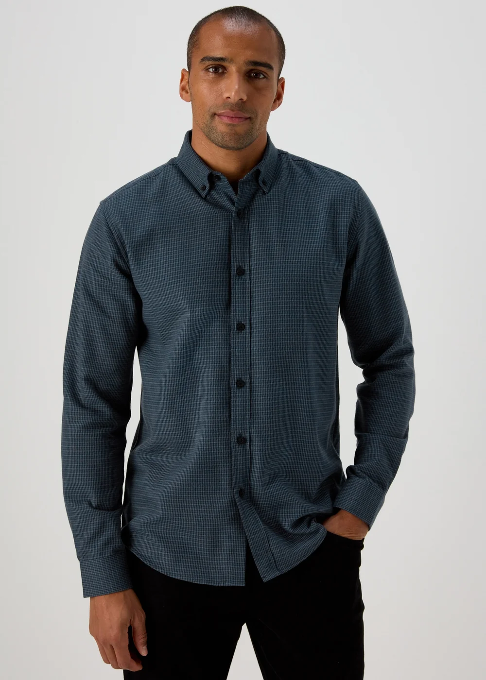 Blue Dogtooth Shirt - S Image 1