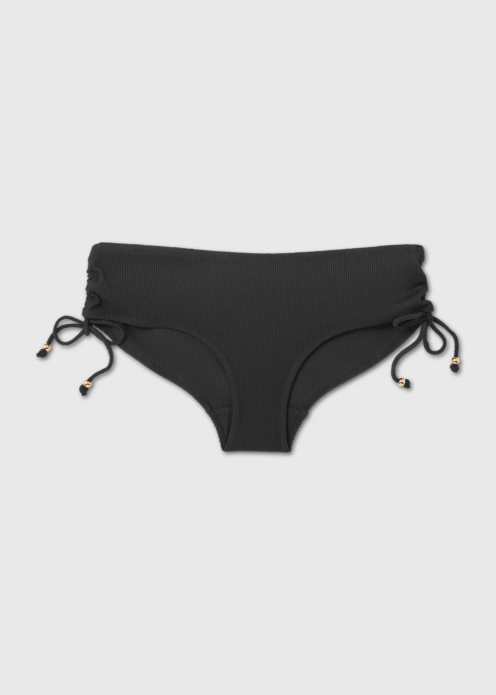Black Textured Short Bikini Briefs - Size 6 Image 4