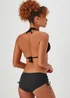 Black Textured Short Bikini Briefs - Size 6 Image 2