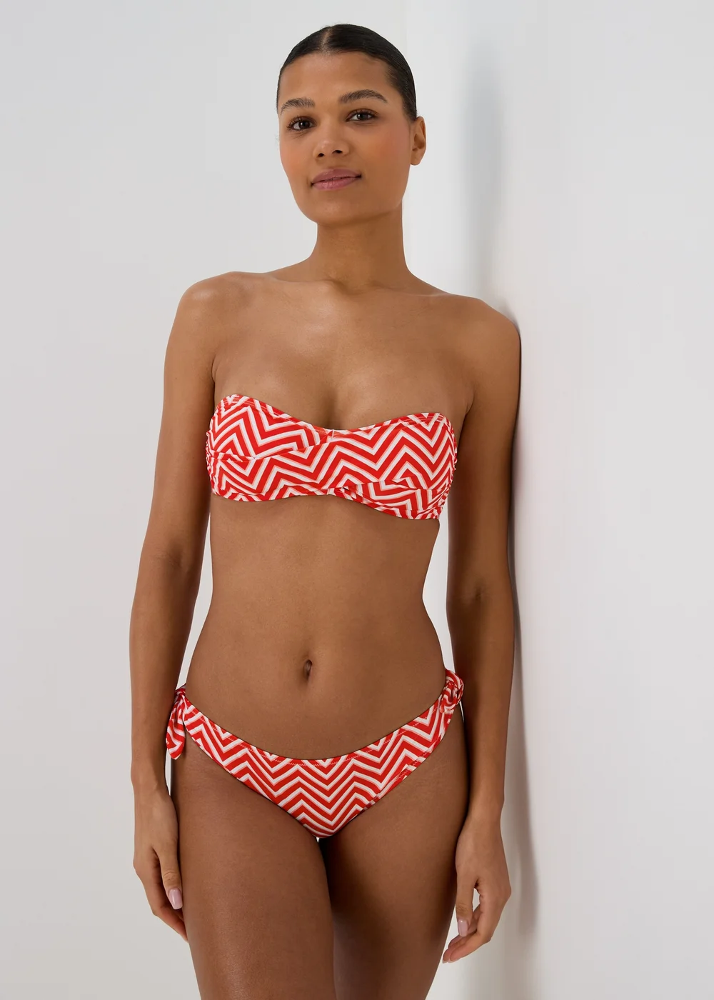 Orange Twist Stripe Bikini Bottoms - 6 Image 1