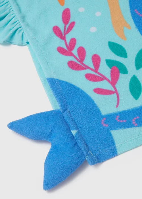Girls Mermaid Swim Poncho Image 2