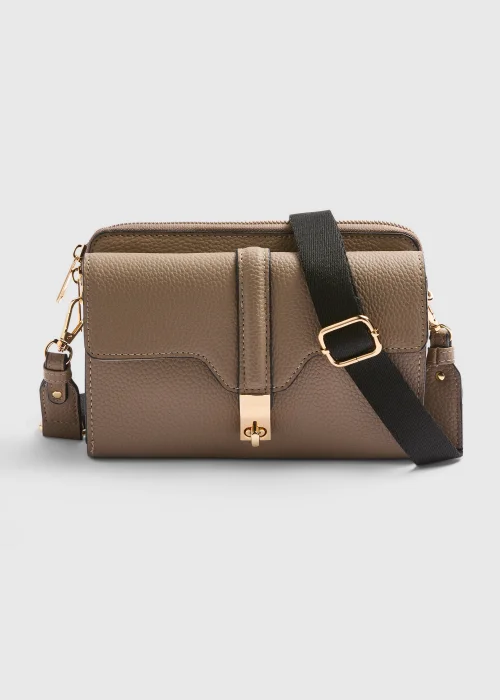 Taupe Cross Body Purse Bag Image 1