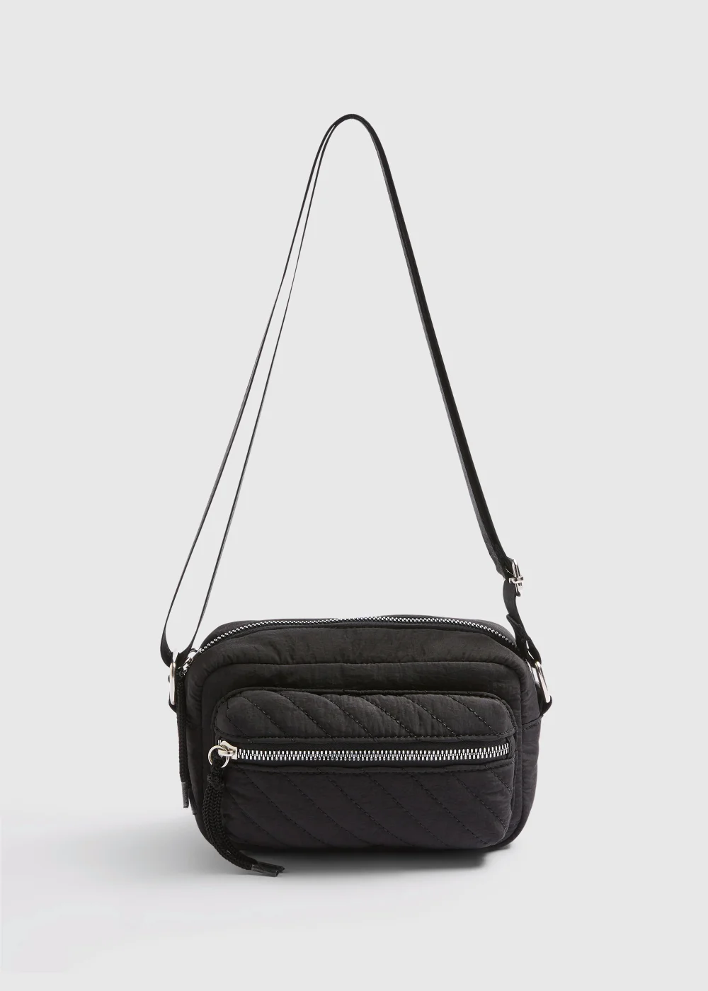Black Quilted Nylon Camera Bag Image 3