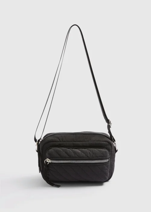 Black Quilted Nylon Camera Bag Image 3