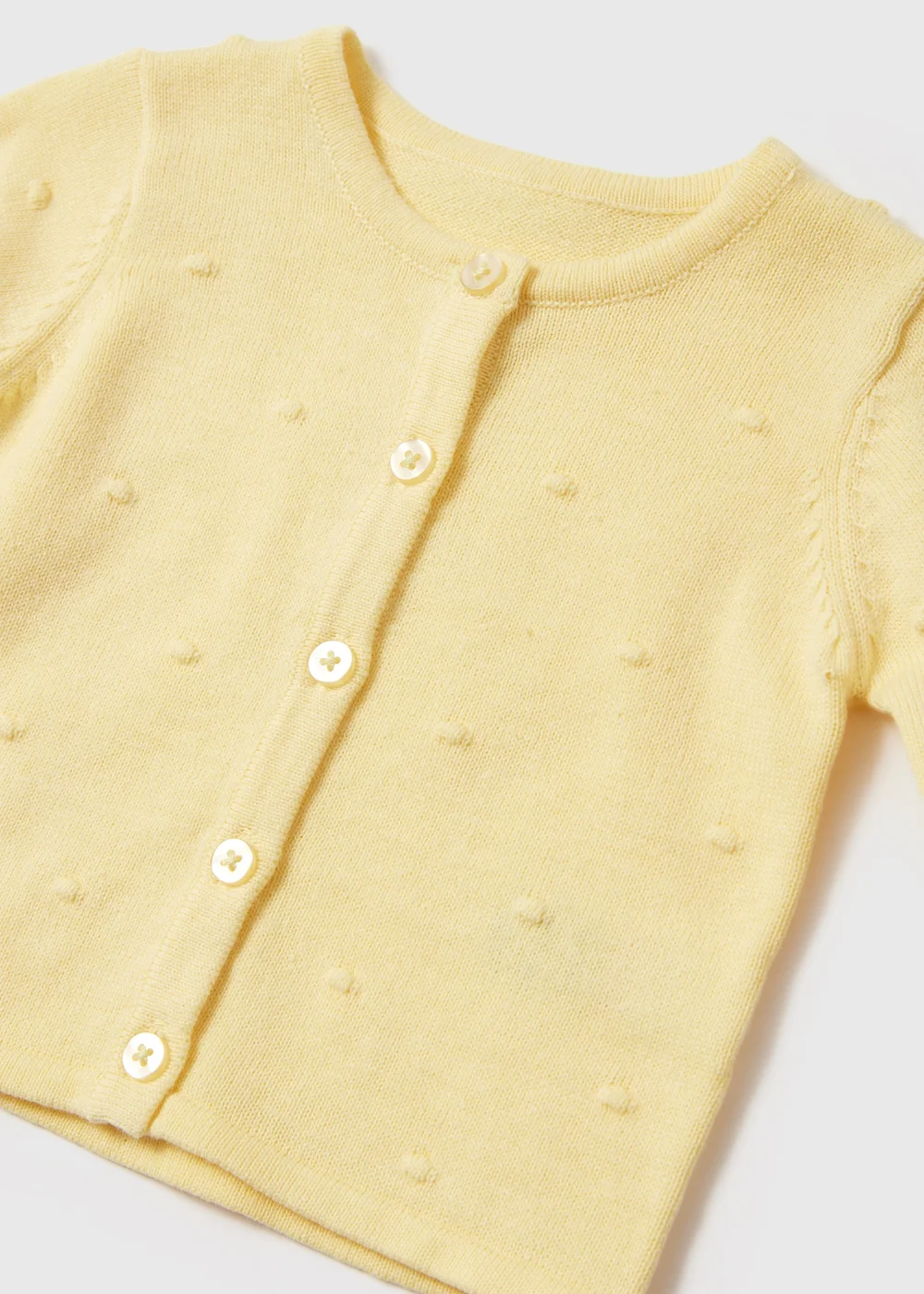 Lemon Bobble Knit Cardigan (Newborn-23mths) - 0-3 months Image 2