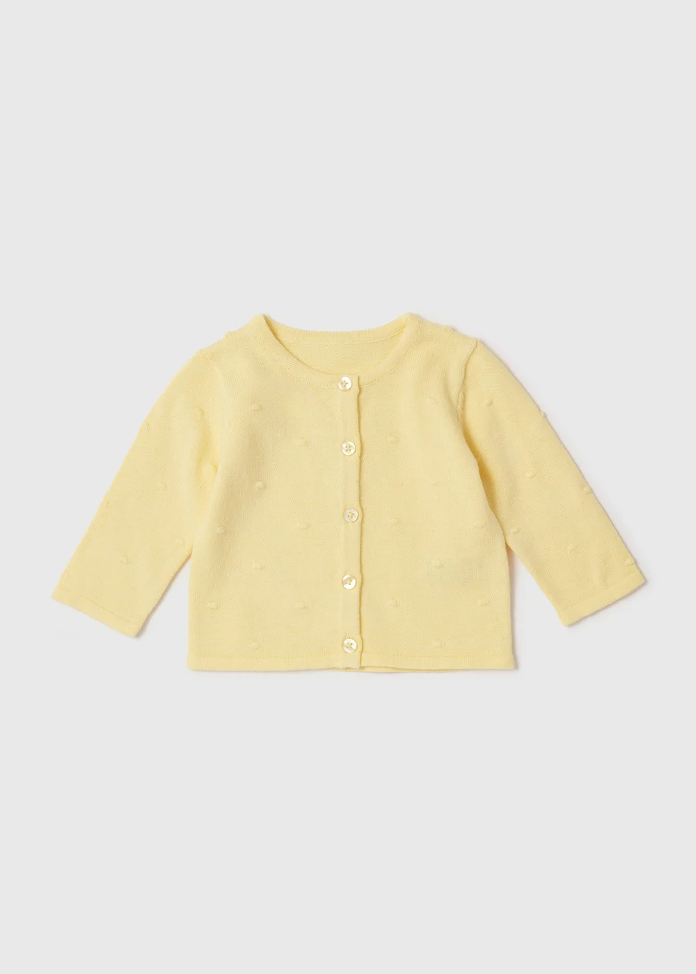 Lemon Bobble Knit Cardigan (Newborn-23mths) - 0-3 months Image 1