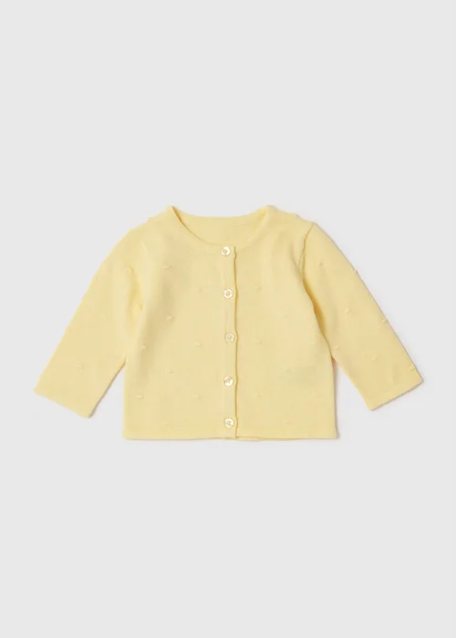 Lemon Bobble Knit Cardigan (Newborn-23mths) - 0-3 months Image 1