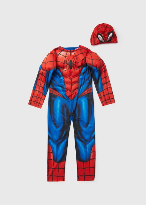 Kids Marvel Red & Blue Spider-Man Fancy Dress Costume (3-9yrs) - 3 Yrs Image 1