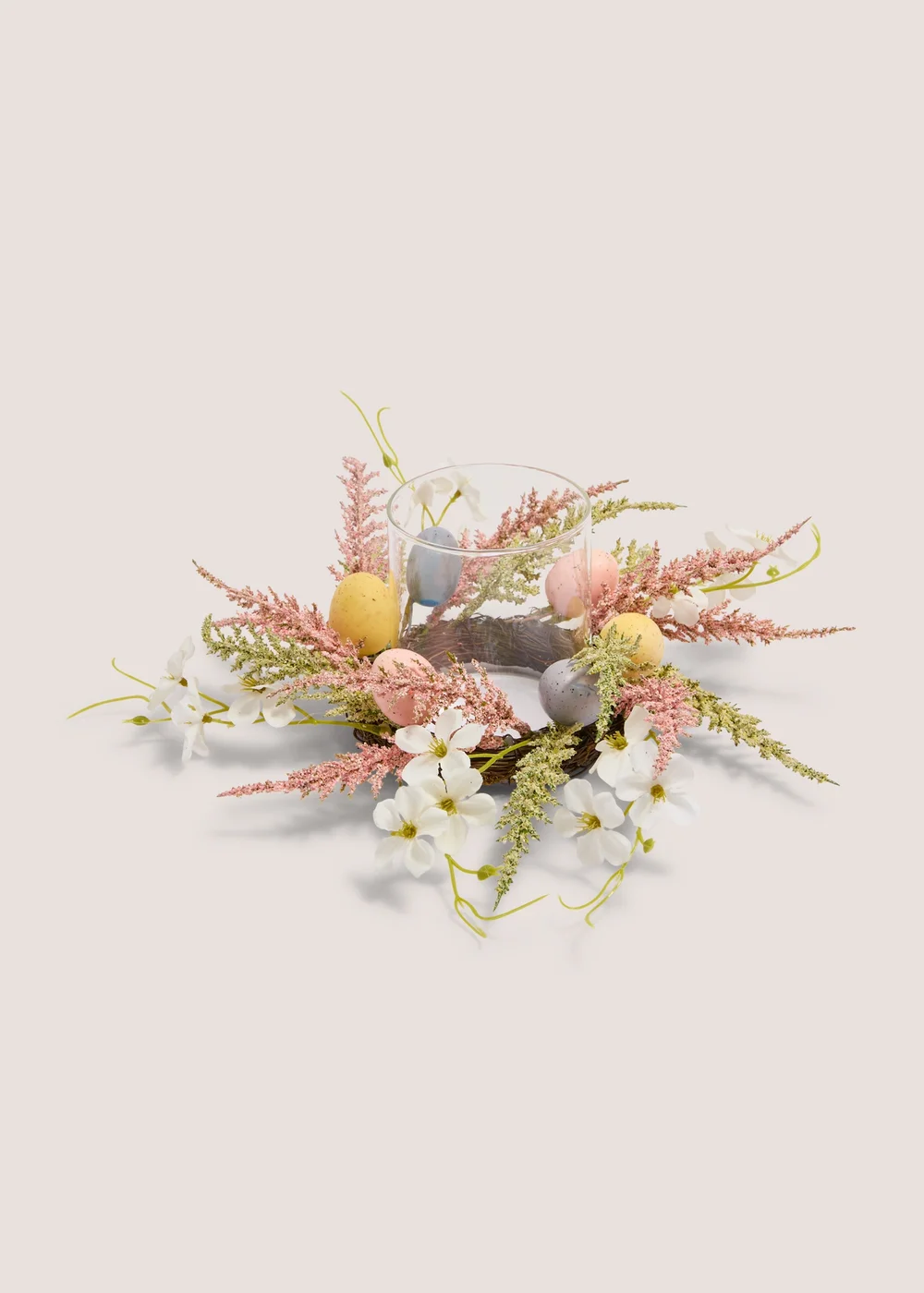 Multicoloured Easter Egg Candle Wreath (20x20x11CM) Image 1