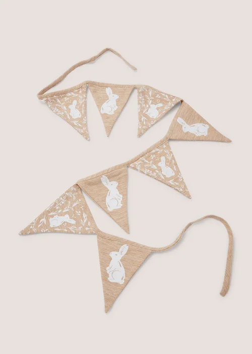 Brown Bunny Print Easter Bunting (140mm x 200mm) Image 1