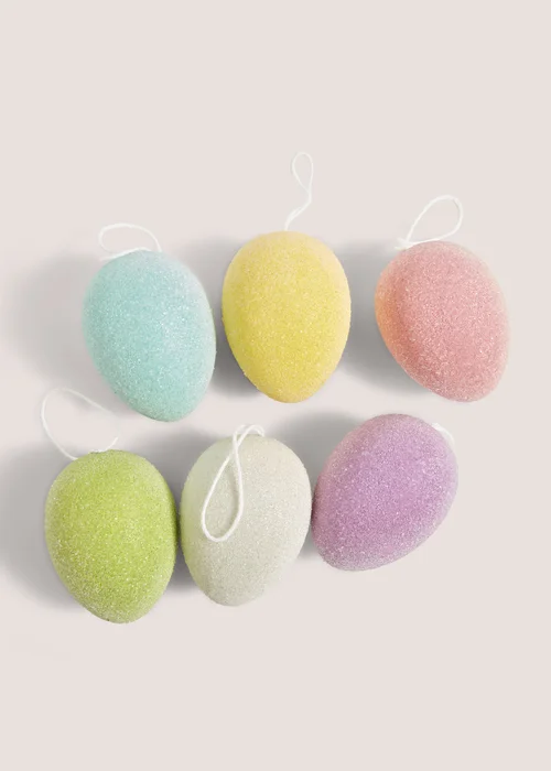 6 Pack Large Hanging Eggs Image 1