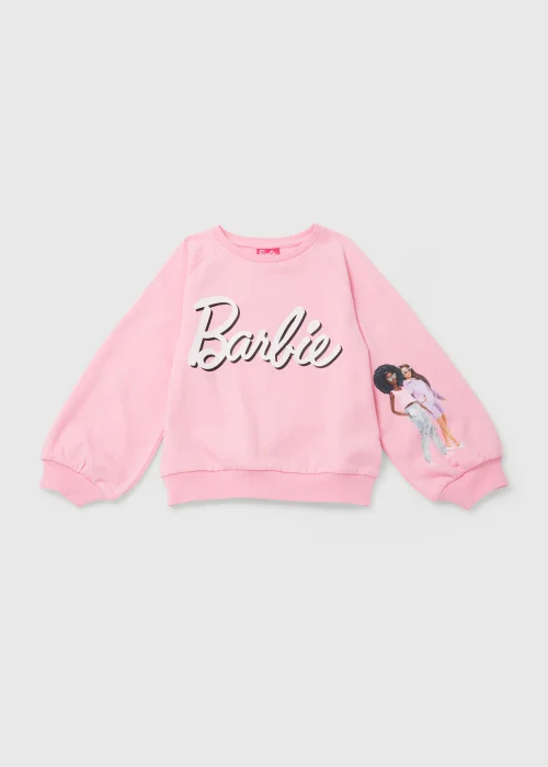 Kids Pink Barbie Logo Sweatshirt (4-10yrs) - 4 Yrs Image 1