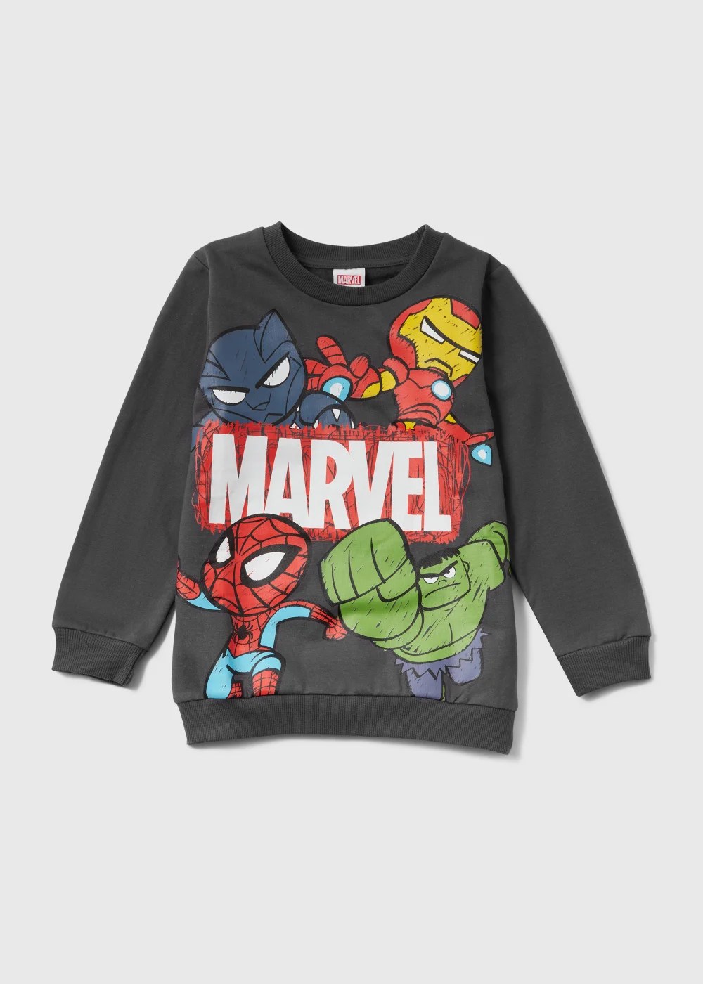 Kids Grey Marvel Sweatshirt (12mths-6yrs) - 1-1.5 Yrs Image 1