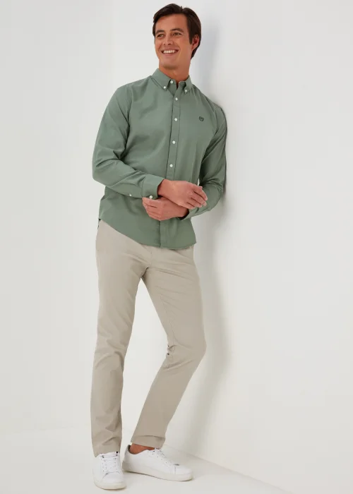 Green Oxford Long Sleeve Shirt - S Image 4