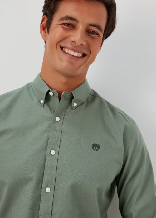 Green Oxford Long Sleeve Shirt - S Image 3