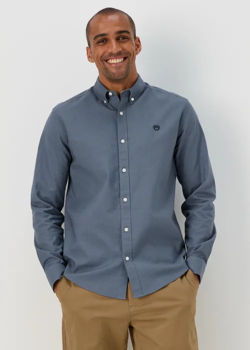 Blue Oxford Long Sleeve Shirt - Small Image 1