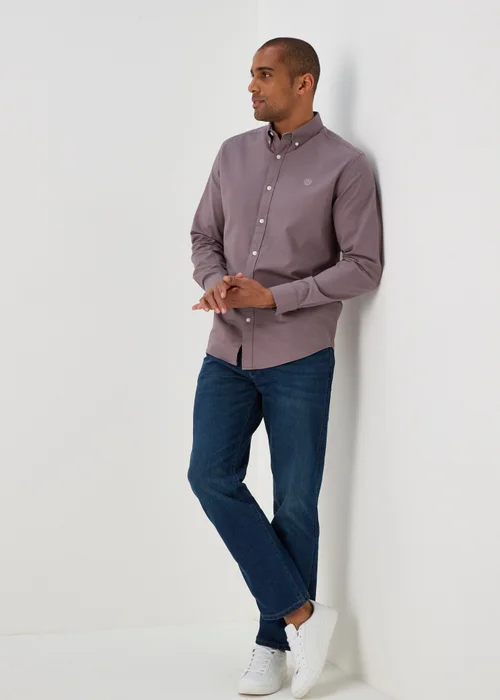 Mauve Oxford Long Sleeve Shirt - S Image 4