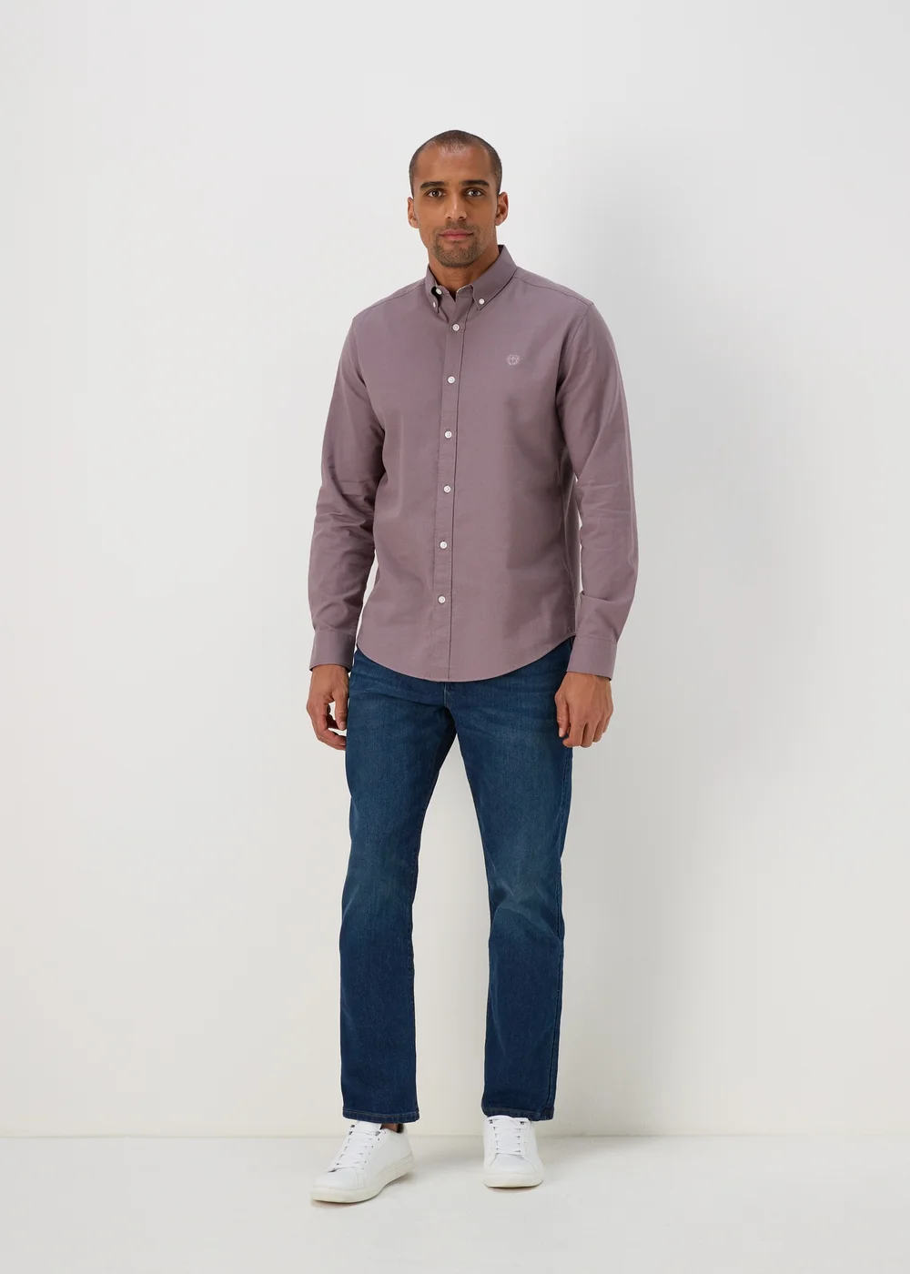 Mauve Oxford Long Sleeve Shirt - S Image 1