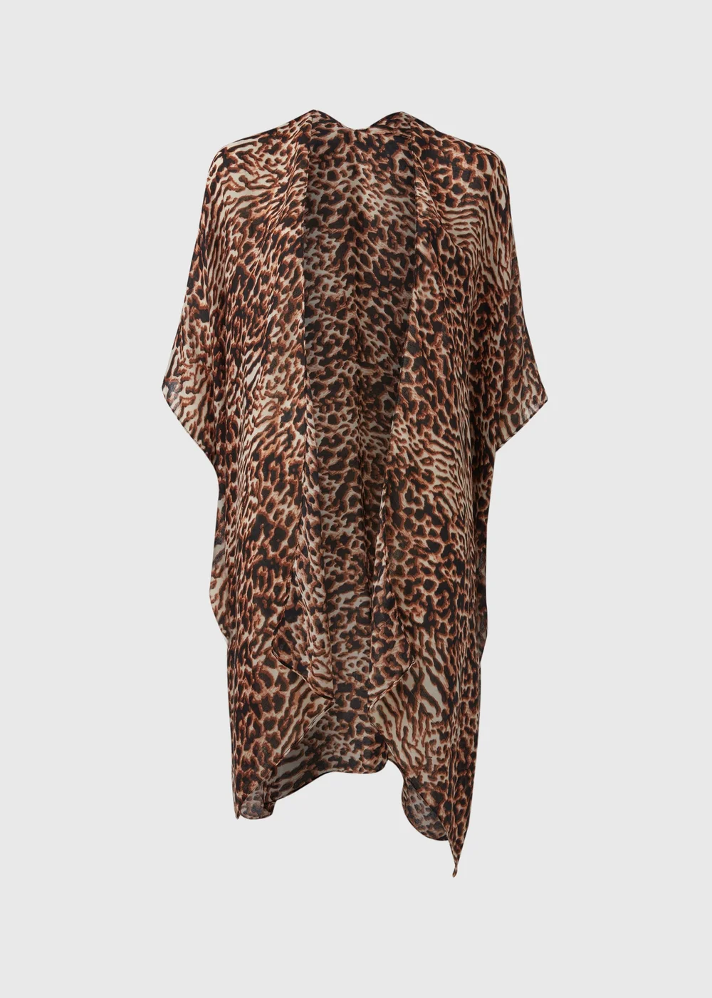 Brown Animal Print Kimono Image 4