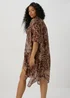 Brown Animal Print Kimono Image 2