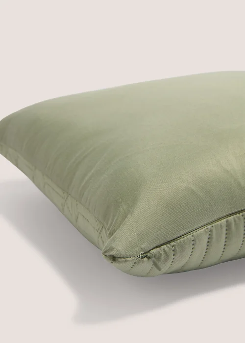 Green Geo Print Pinsonic Cushion (40cm x 40cm) Image 2