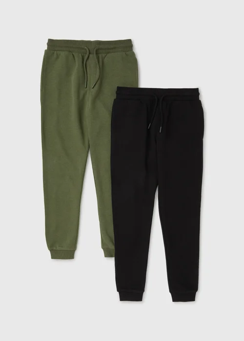 Boys Black & Green Joggers Set (7-13yrs) - Age 7 Years Image 1