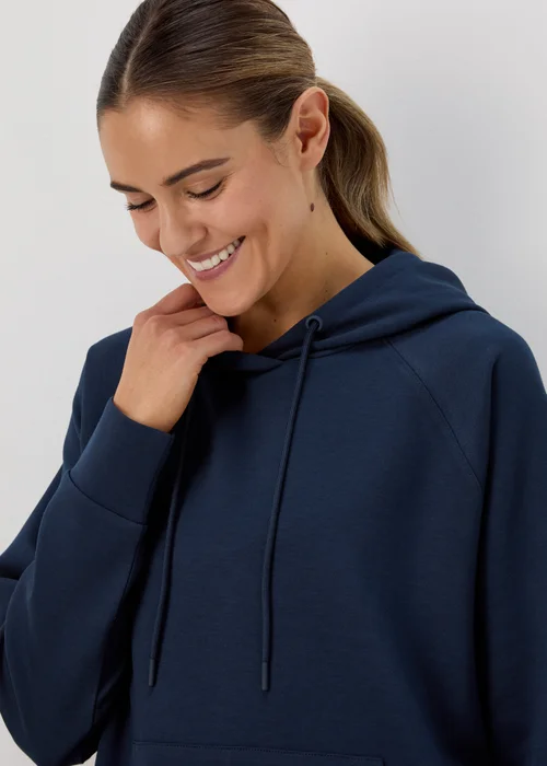 Souluxe Navy Longline Hoodie - S Image 3