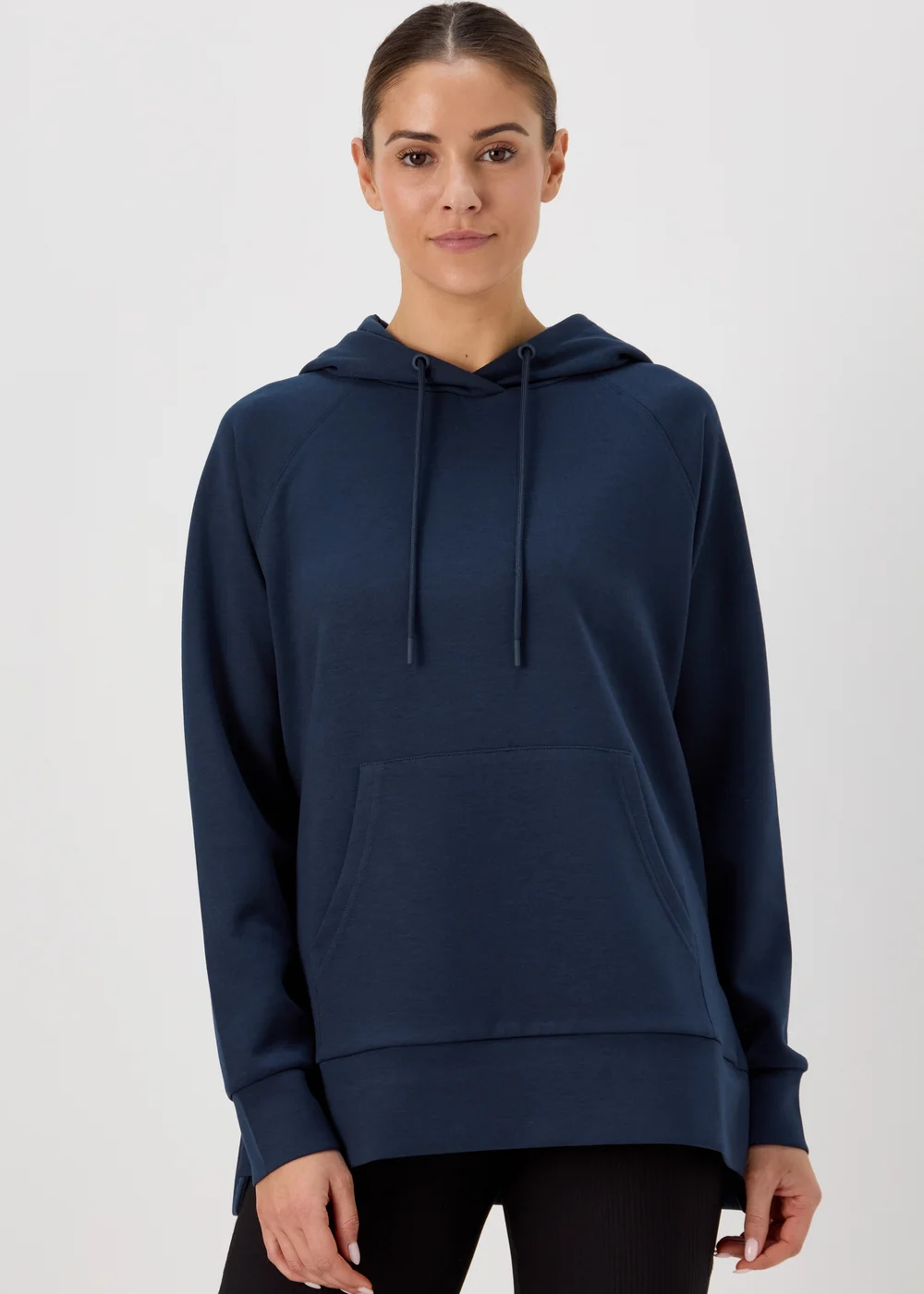 Souluxe Navy Longline Hoodie - S Image 1
