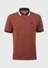 Brown Tipped Polo Shirt - S Image 5
