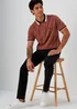 Brown Tipped Polo Shirt - S Image 4