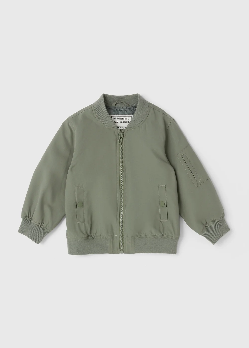Boys Khaki Bomber Jacket (1-7yrs) - 2-3 Yrs Image 1