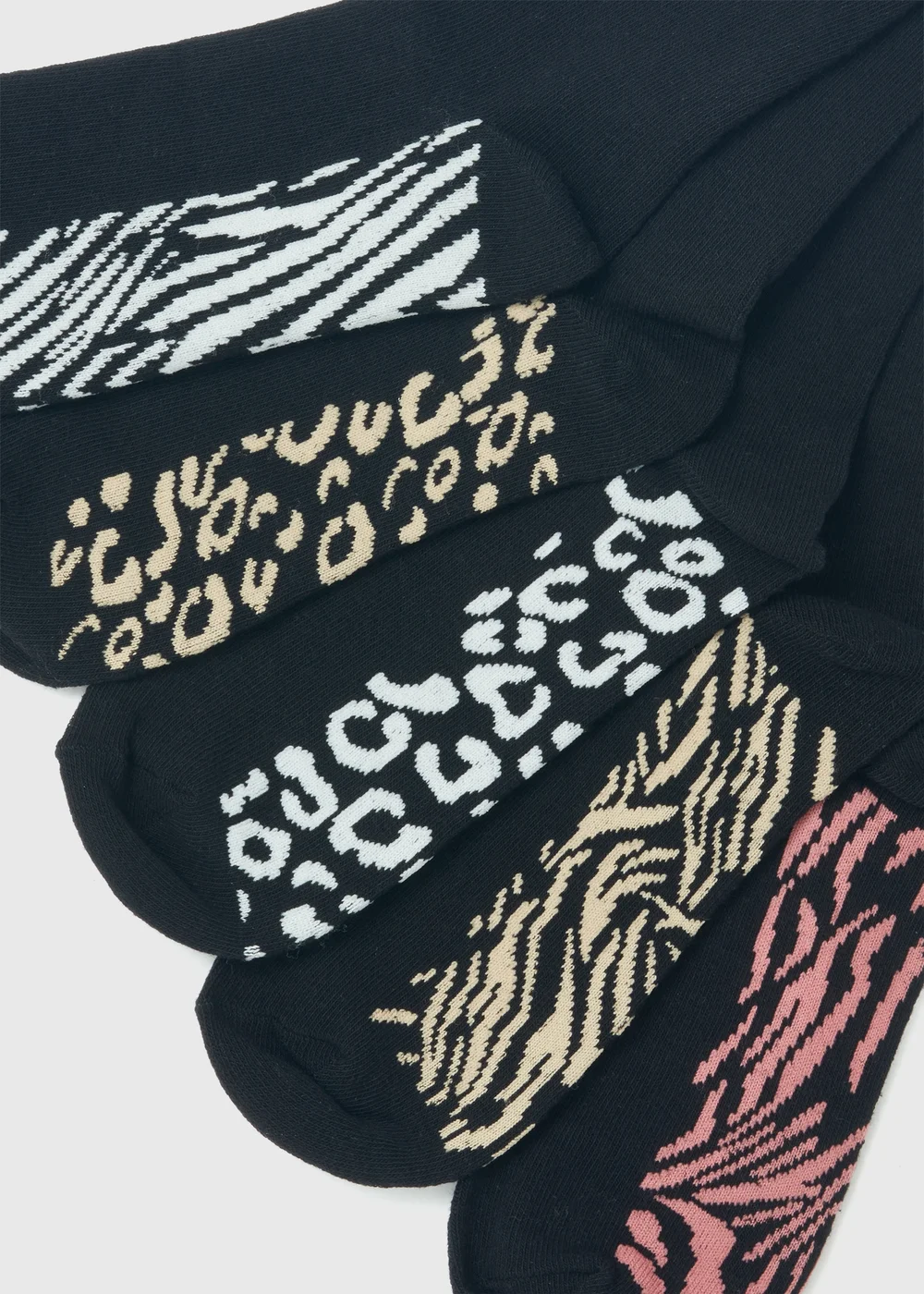 5 Pack Crew Footbed Socks - One Size Image 2