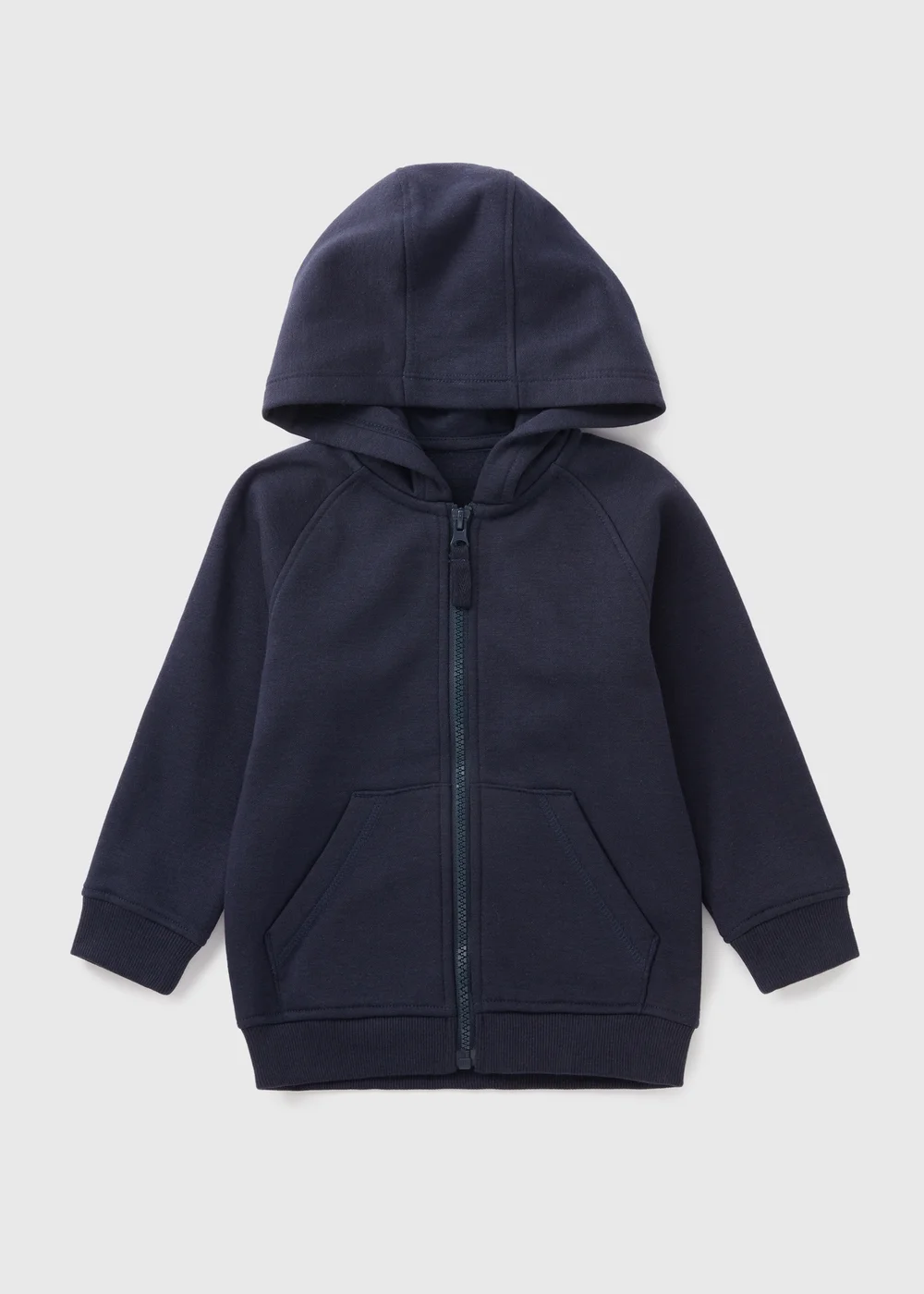 Boys Navy Zip Up Hoodie (1-7yrs) - 1-1.5 Yrs Image 1